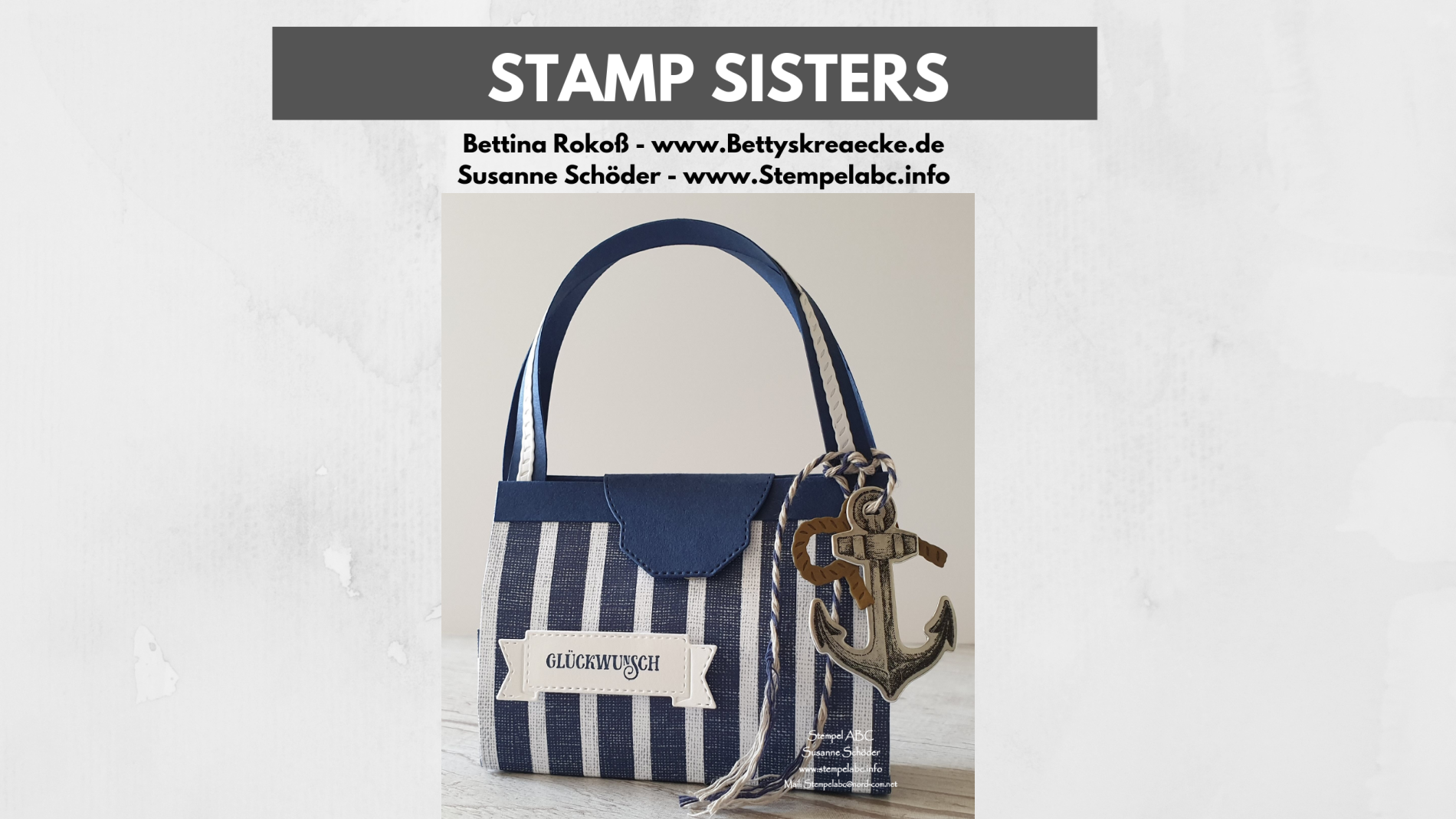 Stamp Sisters Setz die Segel mit Anleitung für die Urlaubstasche