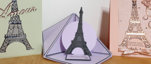 Stamp Sisters - Frühling in Paris - Peek a Boo Fold Karte