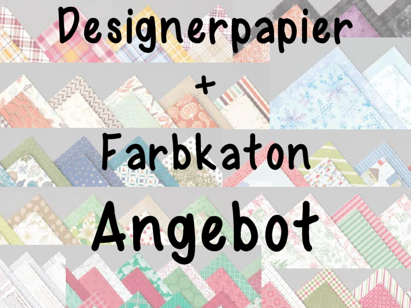 Designerpapier + Farbkarton Weihnachten